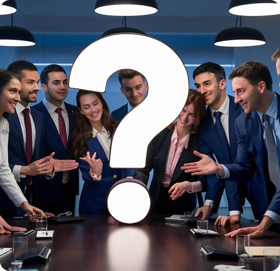 Team in meeting room